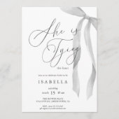 Invitation Modern She's Tying The Knot Bow Bridal Shower (Devant)