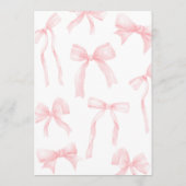 Invitation Modern She's Tying The Knot Pink Bow Bridal Shower (Dos)
