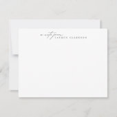 Invitation Modern Signature Style Note Card (Devant)