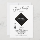 Invitation Modern Simple 2 Photo Graduation Party (Devant)