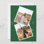 Invitation Modern Simple 2 Photo Green Graduation Party (Dos)