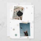 Invitation Modern Simple 2 Photo Green Graduation Party (Dos)