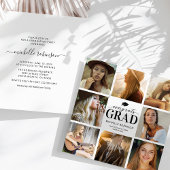 Invitation Modern Simple 8 Photo Graduation Party