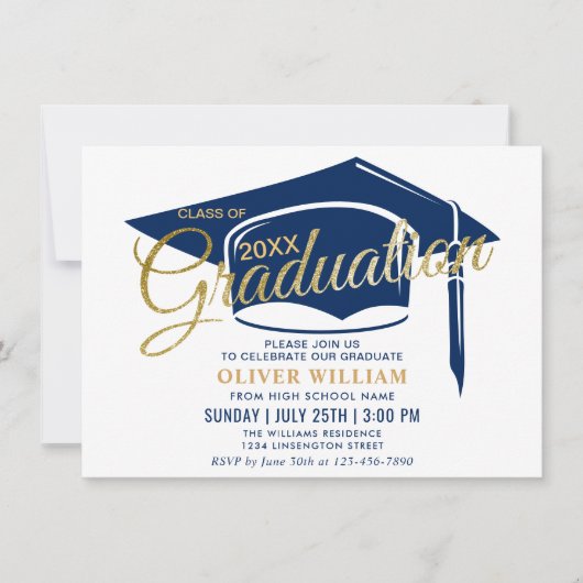 Invitation Modern Simple Class of 2023 Graduation Party (Devant)