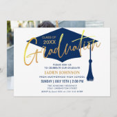 Invitation Modern Simple Class of 2024 PHOTO Graduation Party (Devant / Derrière)
