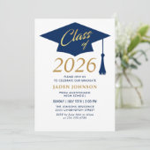 Invitation Modern Simple Class of 2025 Graduation Party (Debout devant)