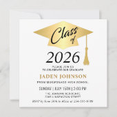 Invitation Modern Simple Class of 2025 Graduation Party (Devant)