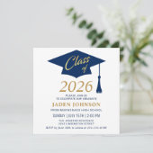 Invitation Modern Simple Class of 2025 Graduation Party (Debout devant)