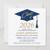 Invitation Modern Simple Class of 2025 Graduation Party (Devant)