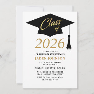 Invitation Modern Simple Class of 2025 Graduation Party