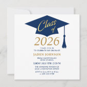 Invitation Modern Simple Class of 2025 PHOTO Graduation Party (Devant)