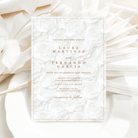 Invitation Modern Simple Floral Wedding 