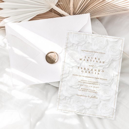 Invitation Modern Simple Floral Wedding