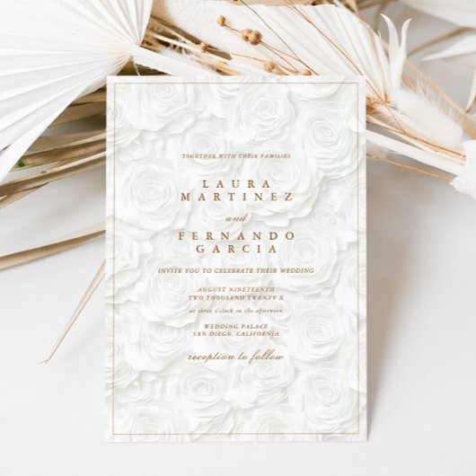 Invitation Modern Simple Floral Wedding