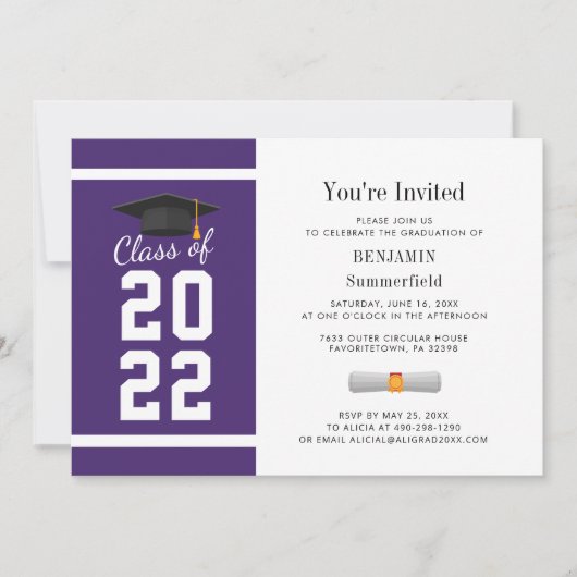 Invitation Modern Simple Graduation 2025 Party (Devant)