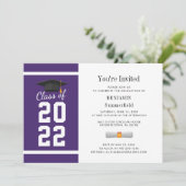 Invitation Modern Simple Graduation 2025 Party (Debout devant)