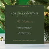 Invitation Modern Simple Holiday Cocktail de Noël