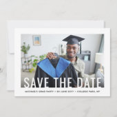 Invitation Modern Simple Photo Graduation Party Enregistrer l (Devant)