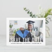 Invitation Modern Simple Photo Graduation Party Enregistrer l (Debout devant)