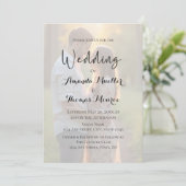 Invitation Modern Simple Photo Wedding (Debout devant)
