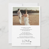 Invitation Modern simple photo wedding DIGITAL thank you card (Dos)