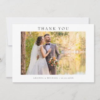 Invitation Modern Simple Photo Wedding W Note Landscape