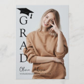 Invitation Modern Simple Two Photo Graduation Party  (Devant)