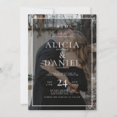 Invitation Modern simple typography 2 photo wedding (Devant)