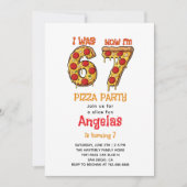 Invitation Modern Slice Slice Boy Six Seven Birthday Party (Devant)