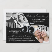 Invitation Modern Statement 55th Wedding Anniversary (Devant)