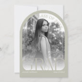 Invitation Modern Stone Grey Arch Photo Graduation Party (Devant)