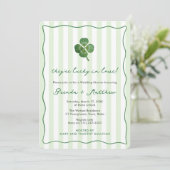 Invitation Modern Stripes St Patrick's Couples Wedding Shower (Debout devant)