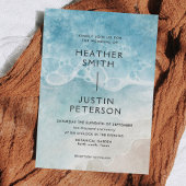 Invitation Modern Summer Beach Destination Wedding