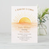 Invitation Modern Sunrise Baby Shower (Debout devant)