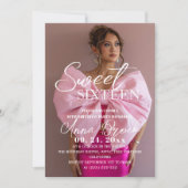 Invitation Modern Sweet 16 Photo Birthday Party (Devant)