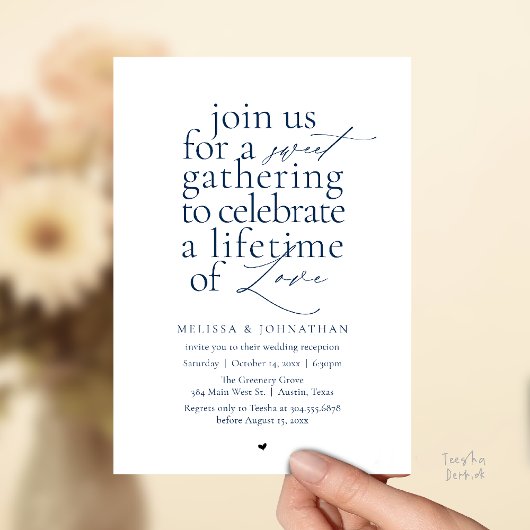 Invitation Modern Sweet Love Minimalist Wedding Reception