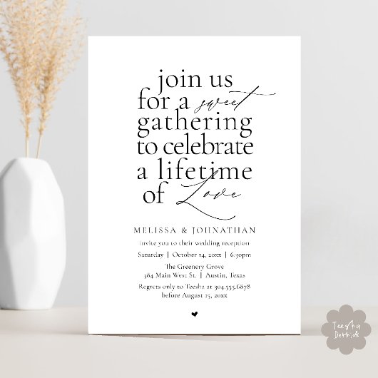 Invitation Modern Sweet Love Minimalist Wedding Reception