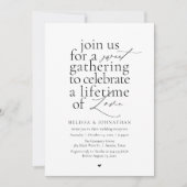 Invitation Modern Sweet Love Minimalist Wedding Reception (Devant)