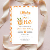 Invitation Modern Sweet One Orange Citrus 1st Birthday