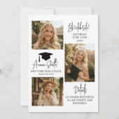 Invitation Modern Tassel Script Photo Graduation Invite (Dos)
