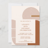 Invitation Modern Terracotta Geometric 30th Birthday Party (Devant)