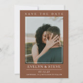 Invitation Modern Terracotta Photo Save the Date (Devant)