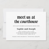 Invitation Modern Text | Courthouse Wedding Elopement (Devant)