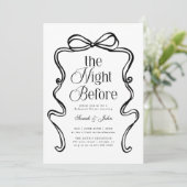 Invitation Modern The Night Before Bow BoRehearsal Dinner (Debout devant)