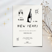 Invitation Modern Toast to the New Year 2026 Bold Typo