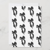 Invitation Modern Trendy Black Bow Graduation Party (Dos)