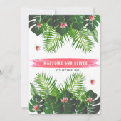 Invitation Modern Tropical Mariage Music Festival (Dos)