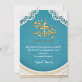 Invitation Modern Turquoise Geometric Islamic Iftar (Dos)