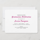 Invitation Modern Two Photo Collage Floral Graduation Party (Dos)