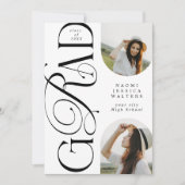 Invitation Modern Typography 2 Arch Photo Elegant Graduation (Devant)